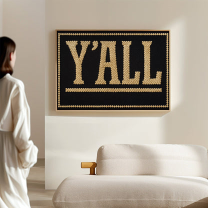 Y’ALL Western Beaded Sign