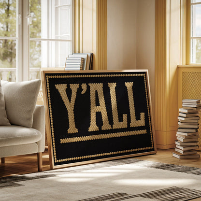 Y’ALL Western Beaded Sign