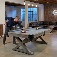 Pool Table Built for Tournament Play, 1-Inch Slate Surface, Solid Wood Construction, Premium Wool Blend — Lifestyle