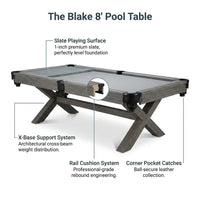 Pool Table Built for Tournament Play, 1-Inch Slate Surface, Solid Wood Construction, Premium Wool Blend — How It Works